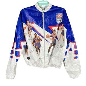 Vintage Kellogg's 1992 USA Olympic Team Basketball NBA Tyvek Jacket Size Large
